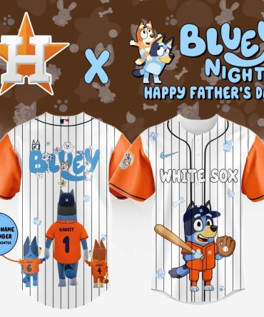 Houston Astros Mlb X Bluey And Bingo Special Edition Custom Baseball Jersey