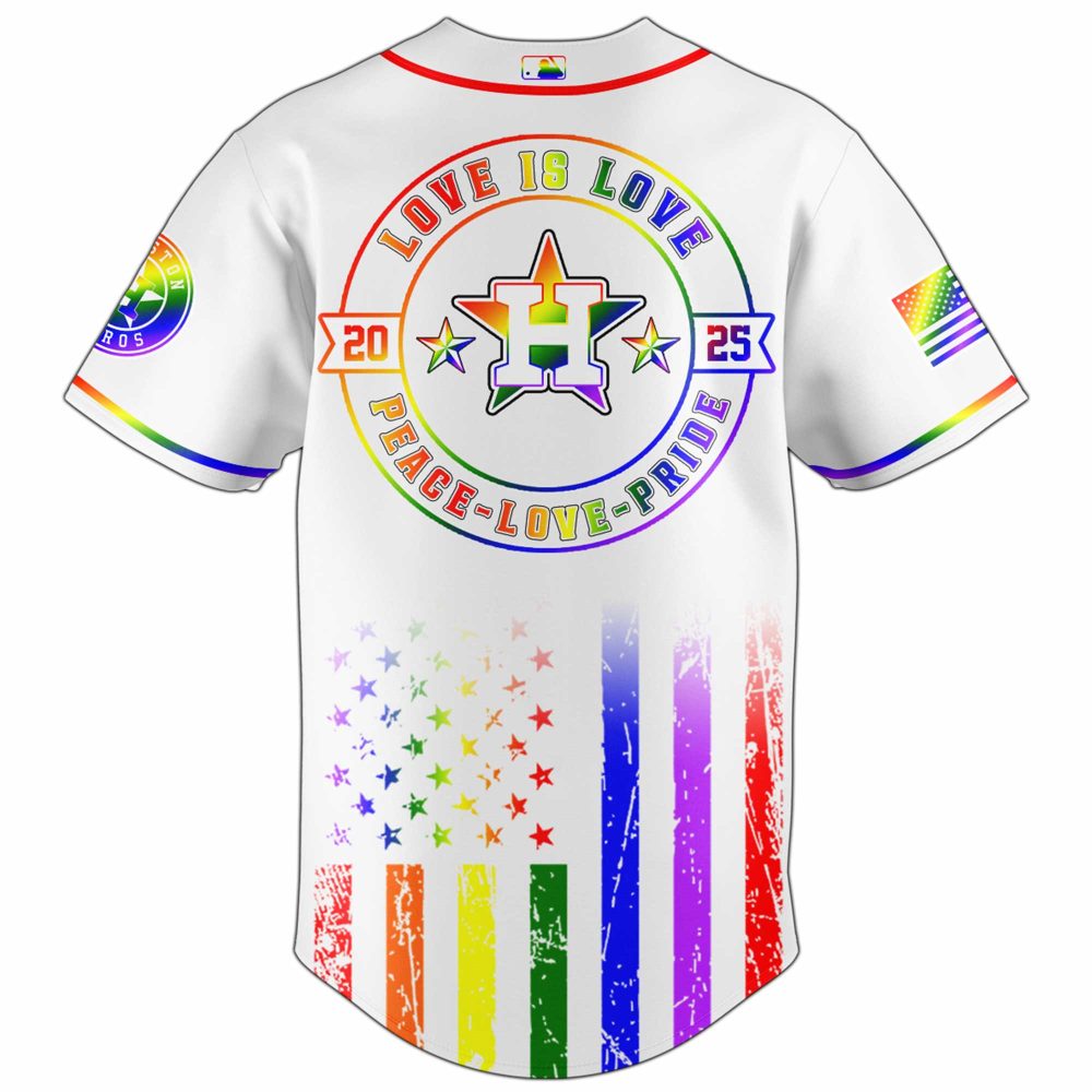 Houston Astros Mlb X Happy Pride Month Limited Edition Custom Baseball Jersey - Image 3