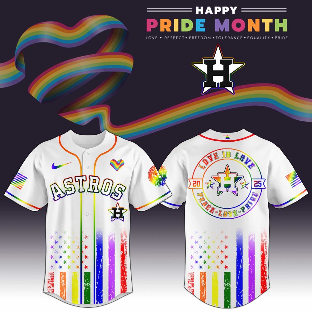 Houston Astros Mlb X Happy Pride Month Limited Edition Custom Baseball Jersey