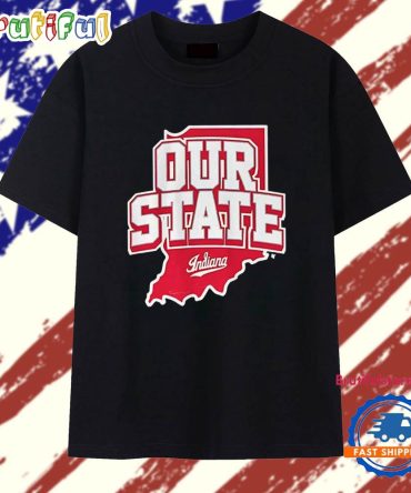 Indiana Hoosiers Our State Map T Shirt