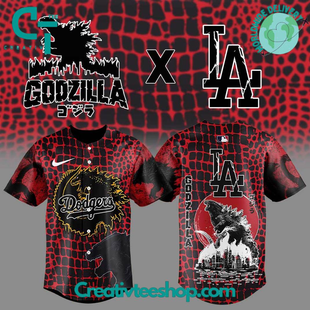 Los Angeles Dodgers X Godzilla Exclusive Baseball Jersey