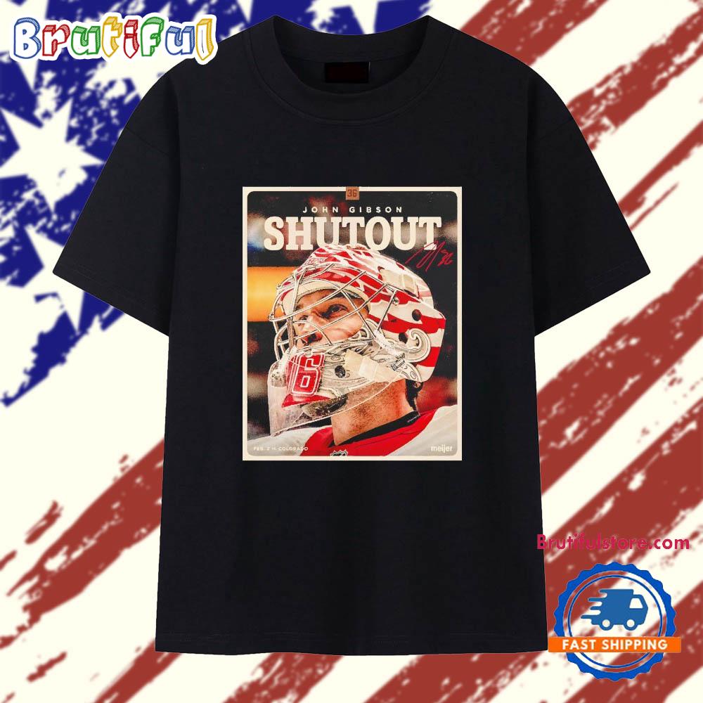 John Gibson Detroit Red Wings Shutout Signature T Shirt