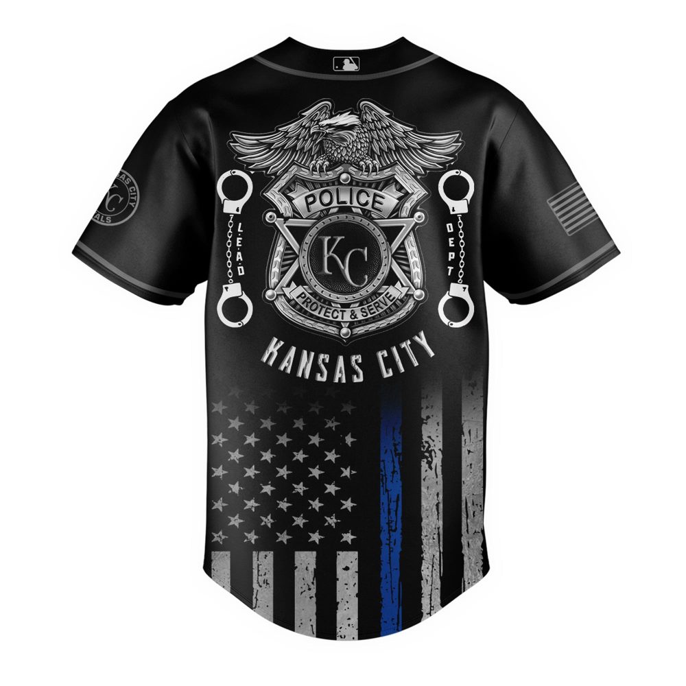 Kansas City Royals Mlb X Law Enforcement Night Edition Custom Baseball Jersey - Image 3