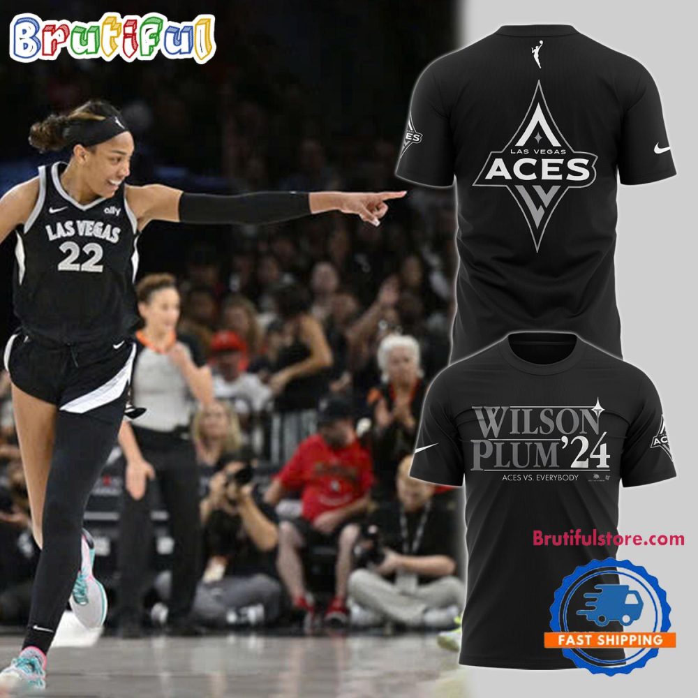 Las Vegas Aces Wilson Plum 24 Aces Vs Everybody T Shirt