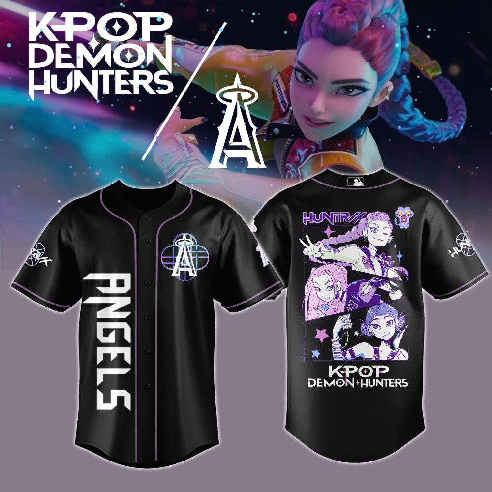Los Angeles Angels Mlb X Kpop Demon Hunters Custom Baseball Jersey
