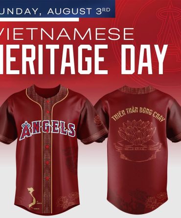 Los Angeles Angels Mlb X Vietnamese Heritage Night Custom Baseball Jersey