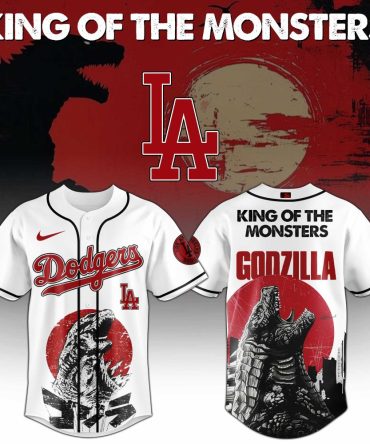 Los Angeles Dodgers Mlb X Godzilla King Of The Monsters Custom Baseball Jersey