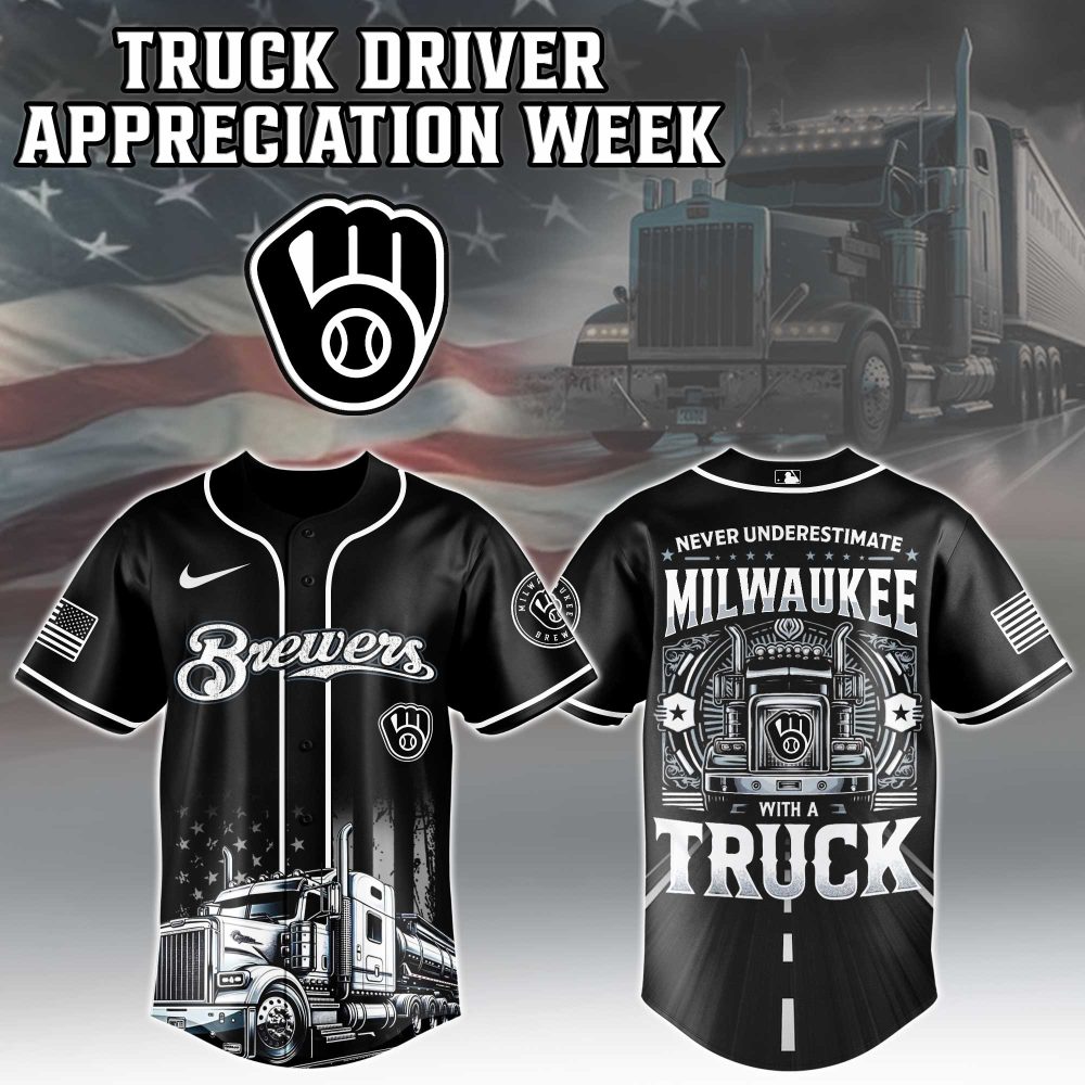 Milwaukee Brewers Mlb X Nation Truck Driver Appreciation Week Limited Edition Custom Baseball Jersey