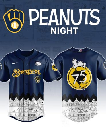 Milwaukee Brewers X Peanuts Night Custom Baseball Jersey