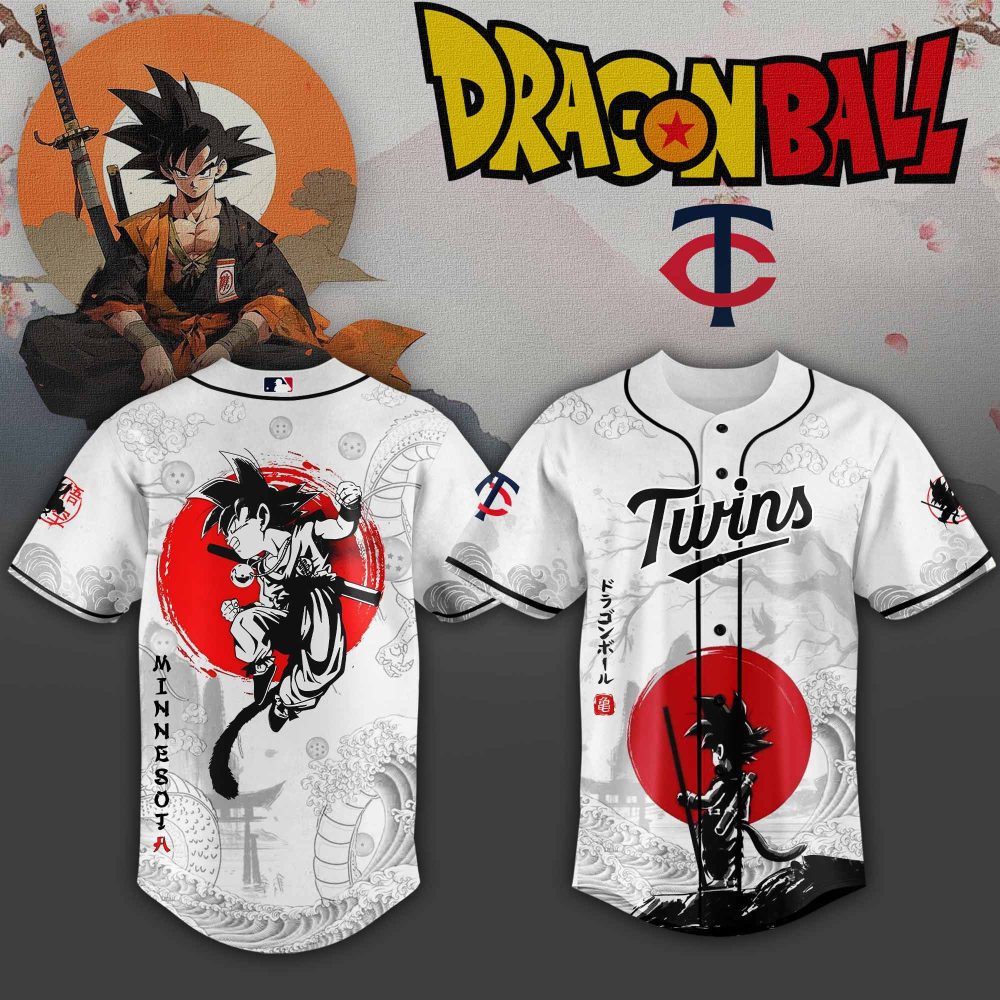 Minnesota Twins Mlb X Dragon Ball Super Saiyan Custom Baseball Jersey Collection
