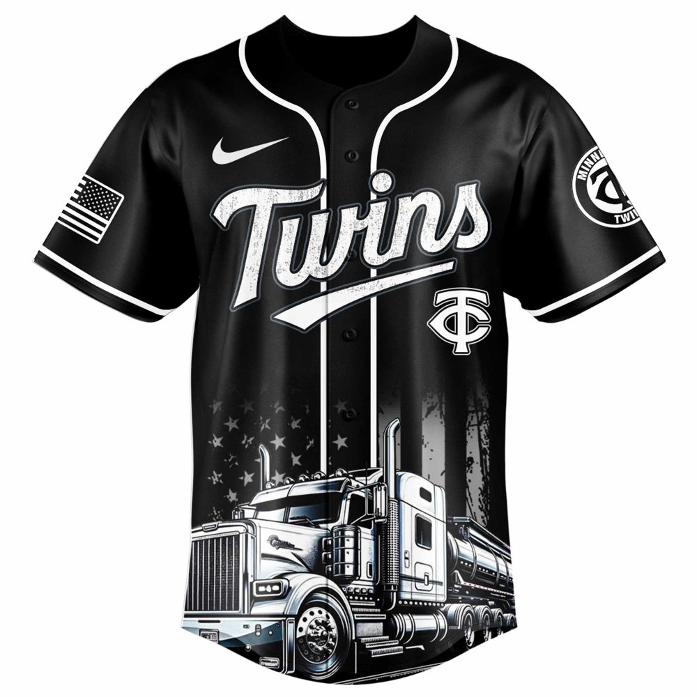 Minnesota Twins Mlb X Nation Truck Driver Appreciation Week Limited Edition Custom Baseball Jersey - Image 2
