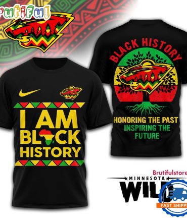 Minnesota Wild 2026 Nhl Black History Limited Edition 3D Shirt