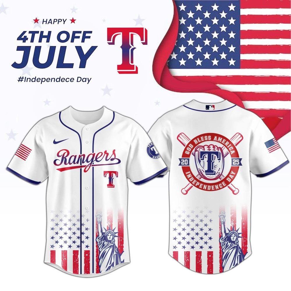 Mlb Texas Rangers Special Independence Day Custom Baseball Jersey