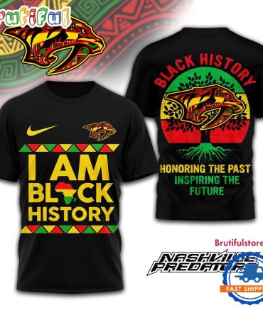 Nashville Predators 2026 Nhl Black History Limited Edition 3D Shirt