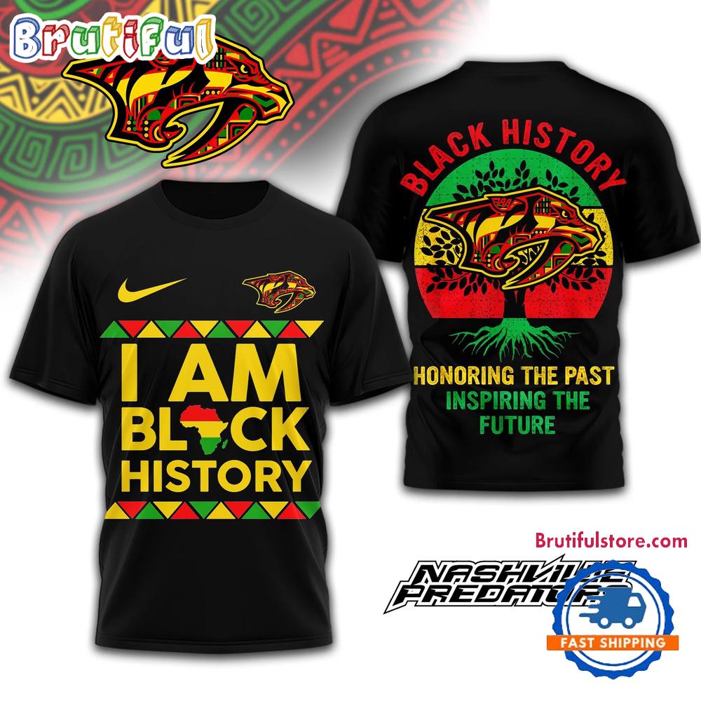 Nashville Predators 2026 Nhl Black History Limited Edition 3D Shirt