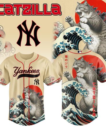 New York Yankees Mlb X Catzilla Style Japans Custom Baseball Jersey