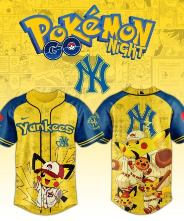 New York Yankees Mlb X Pokemon Pikachu Family Custom Baseball Jersey