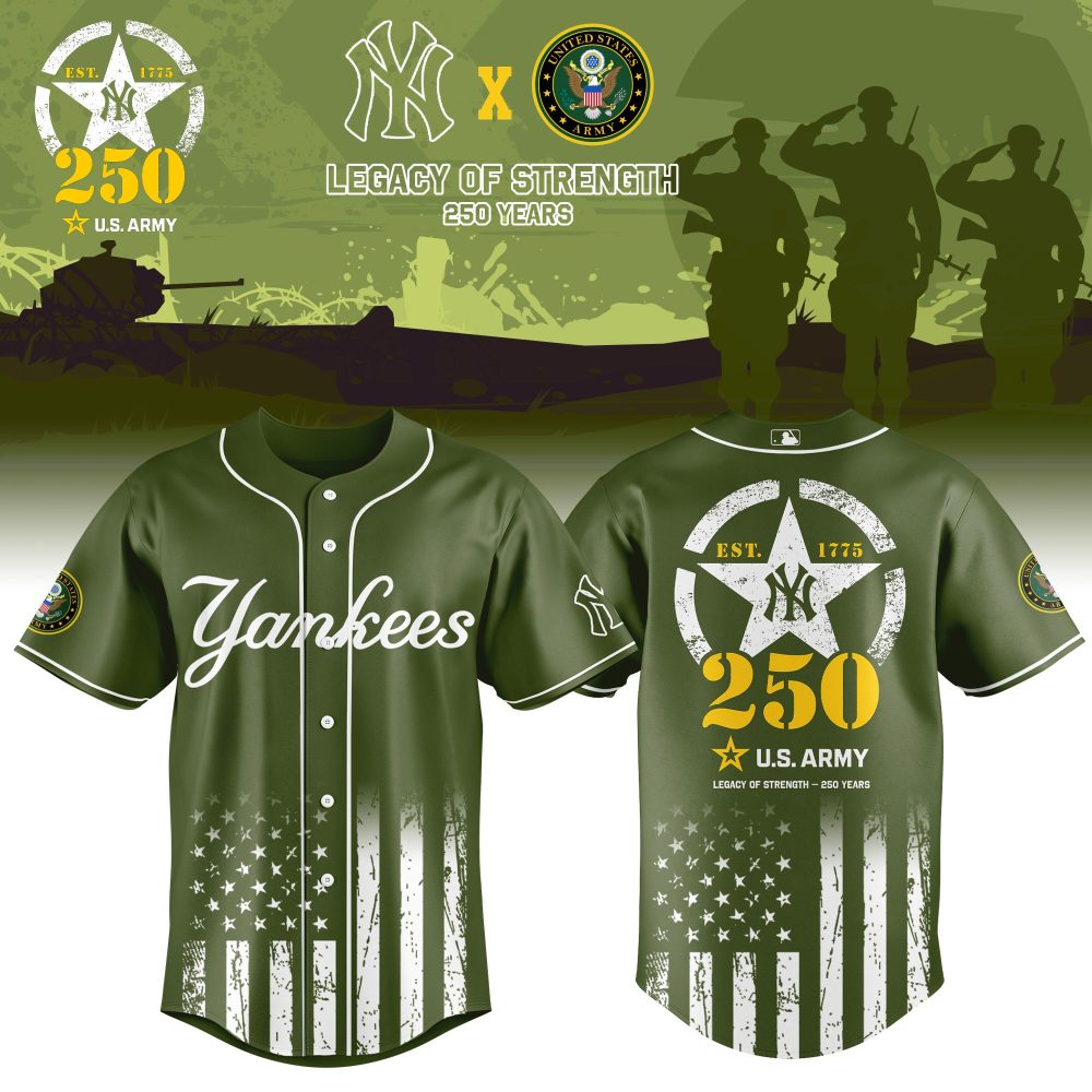 New York Yankees Mlb X Usa Legacy Of Strength Custom Baseball Jersey