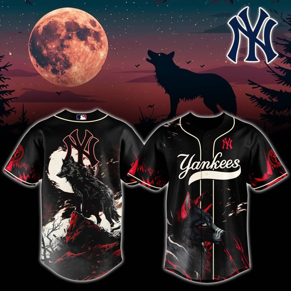 New York Yankees Mlb X Wolf Custom Baseball Jersey