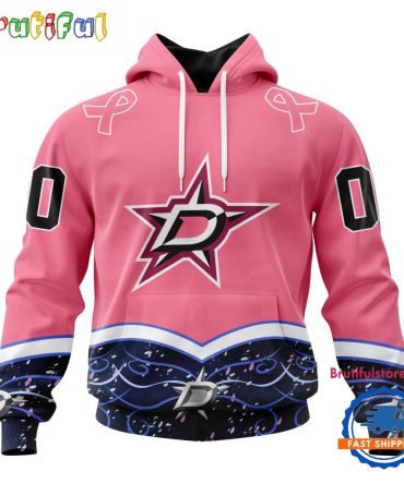 Nhl Dallas Stars Specialized Hockey Fights Cancer Hoodie