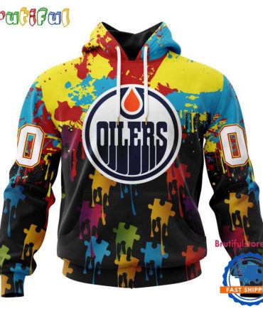 Nhl Edmonton Oilers Special Autism Awareness Custom Hoodie, Sweatshirt, Tshirt