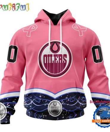 Nhl Edmonton Oilers Specialized Hockey Fights Cancer Hoodie