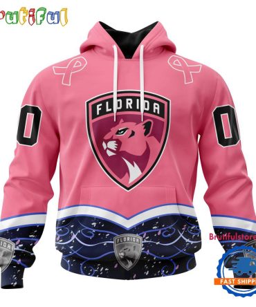 Nhl Florida Panthers Specialized Hockey Fights Cancer Hoodie