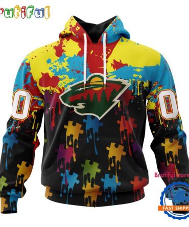 Nhl Minnesota Wild Special Autism Awareness Custom Hoodie, Sweatshirt, Tshirt