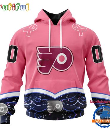 Nhl Philadelphia Flyers Specialized Hockey Fights Cancer Hoodie