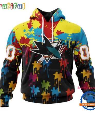 Nhl San Jose Sharks Special Autism Awareness Custom Hoodie, Sweatshirt, Tshirt