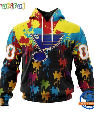 Nhl St. Louis Blues Special Autism Awareness Custom Hoodie, Sweatshirt, Tshirt