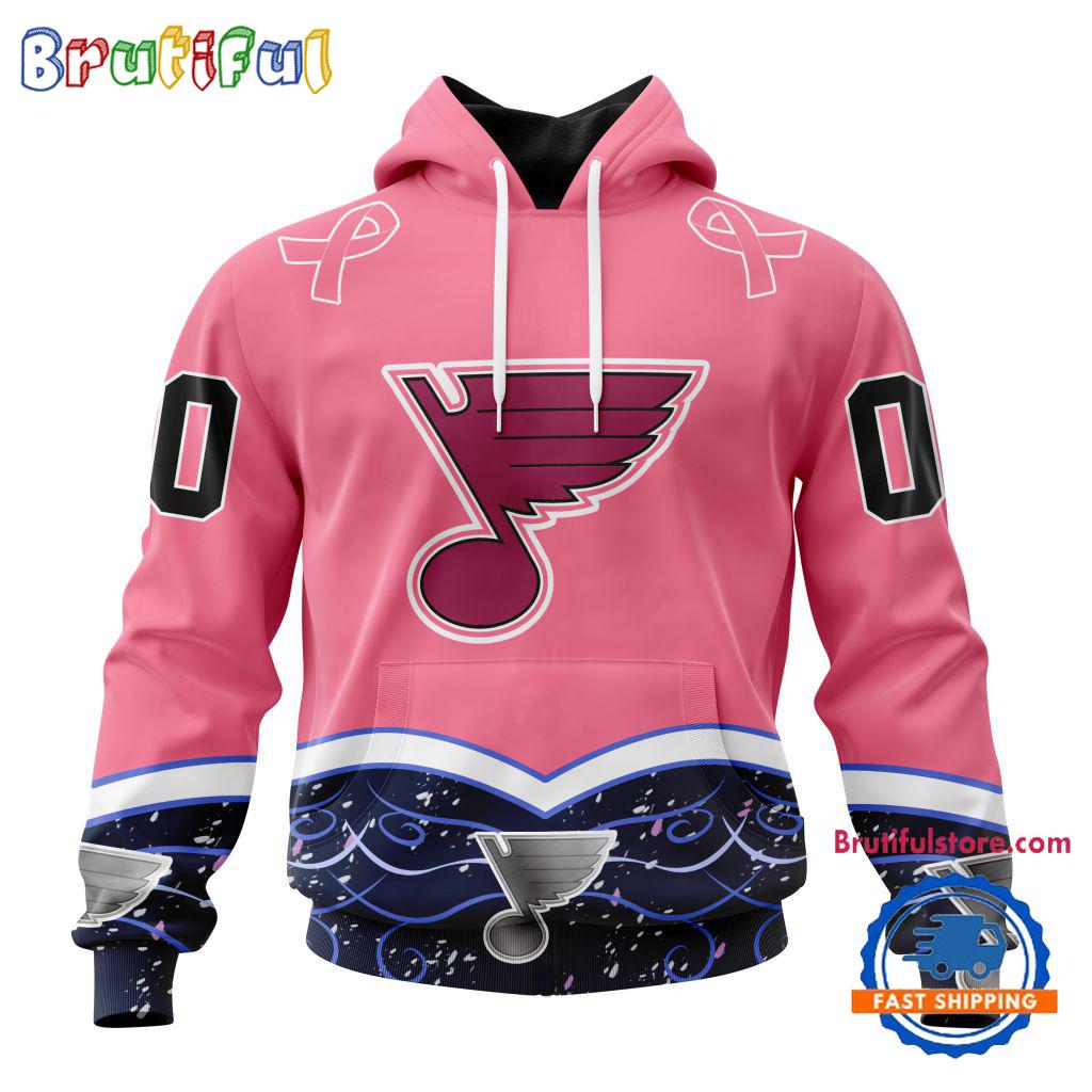 Nhl St. Louis Blues Specialized Hockey Fights Cancer Hoodie
