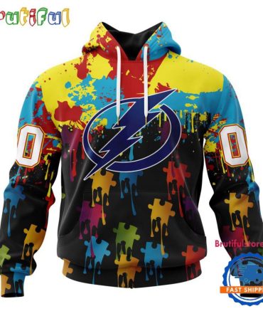 Nhl Tampa Bay Lightning Special Autism Awareness Custom Hoodie, Sweatshirt, Tshirt