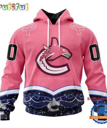 Nhl Vancouver Canucks Specialized Hockey Fights Cancer Hoodie