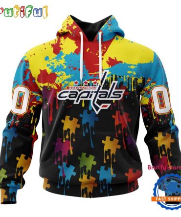 Nhl Washington Capitals Special Autism Awareness Custom Hoodie, Sweatshirt, Tshirt