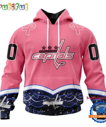 Nhl Washington Capitals Specialized Hockey Fights Cancer Hoodie