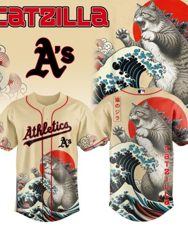 Oakland Athletics Mlb X Catzilla Style Japans Custom Baseball Jersey