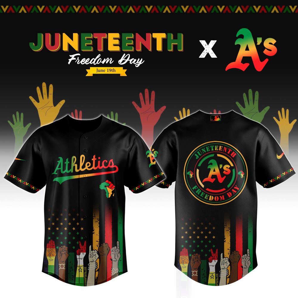 Oakland Athletics Mlb X Juneteenth Custom Baseball Jersey