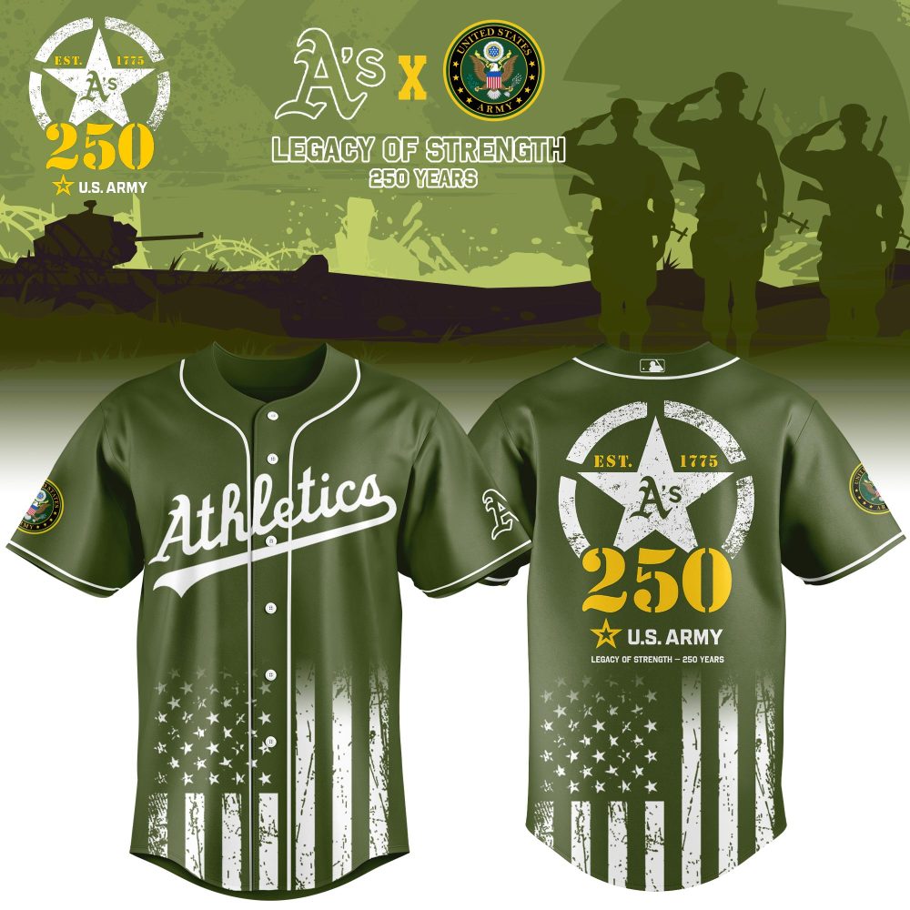 Oakland Athletics Mlb X Usa Legacy Of Strength Custom Baseball Jersey