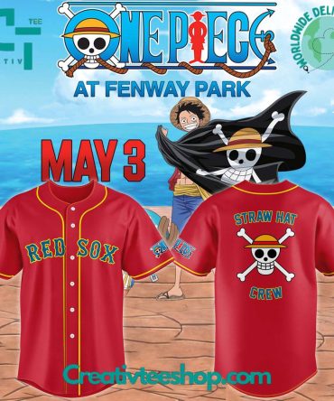 Boston Red Sox X One Piece Exclusive Red Jersey