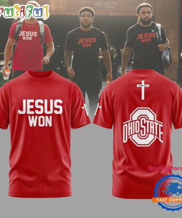 Ohio State Football Jesus Won 2024 Red T Shirt