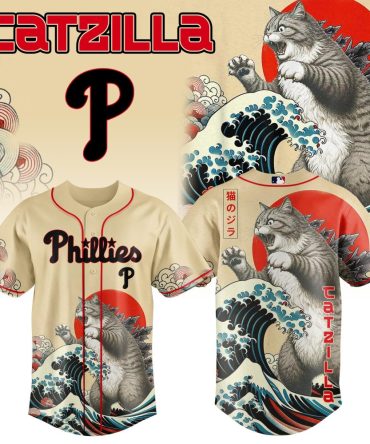 Philadelphia Phillies Mlb X Catzilla Style Japans Custom Baseball Jersey