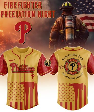 Philadelphia Phillies Mlb X Firefighter Appreciation Night Special Edition Custom Baseball Jersey
