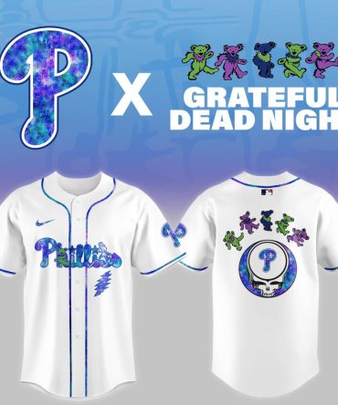 Philadelphia Phillies Mlb X Grateful Dead Theme Night Game Custom Baseball Jersey