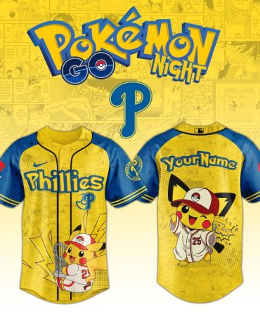 Philadelphia Phillies Mlb X Pokemon Pichu Pikachu Custom Baseball Jersey Custom Name