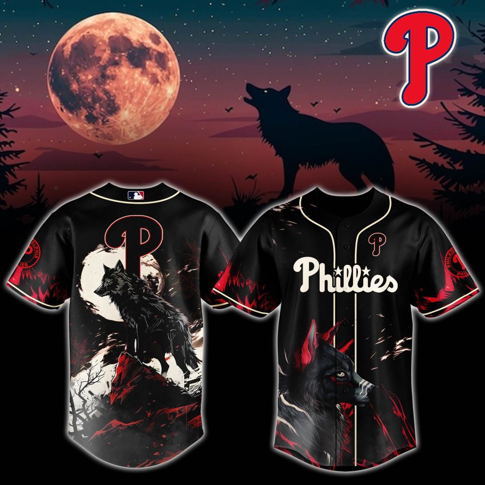 Philadelphia Phillies Mlb X Wolf Custom Baseball Jersey