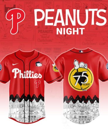 Philadelphia Phillies X Peanuts Night Custom Baseball Jersey