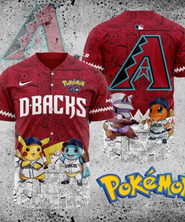 Premium Mlb Arizona Diamondbacks X Pokemon Custom Baseball Jersey