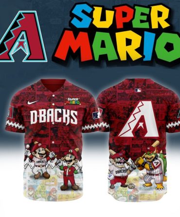 Premium Mlb Arizona Diamondbacks X Super Mario Custom Baseball Jersey