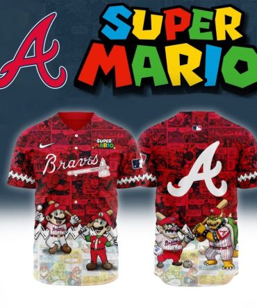 Premium Mlb Atlanta Braves X Super Mario Custom Baseball Jersey